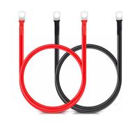Cables de batería de alta resistencia 5AWG, conductor de cobre de 50 cm, cubierta de PVC para camiones/sistemas solares.