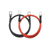 Cables de batería de Coche de Alambre de Silicona con Juegos de Cables de inversor de Potencia de terminales M6 M8 M10(Red Black 3 AWG,M8-M8,100cm)