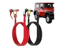 Cables De Batería De Coche | Extensión Flexible Y Resistente De 2 Piezas Para Uso Intenso | Cables de Batería de Repuesto para Automóvil - para Moto, Camión, Camión Articulado, Alternador,