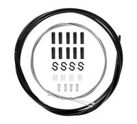 Cables de Cambio de Bicicleta Kit Cable Palanca Cambios Bike Engranajes Universal Negro con Terminales Manguera de Plástico Tapas para Montaña Carretera Plegables Exterior Interno