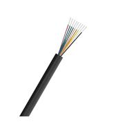 Cables de extensión 5/10/20/30m 18/20AWG 2 3 4 5 6 7 8 9 10 núcleos Cable Revestido PVC Flexible automotriz for Luces Tira Audio Altavoz(9 Core-Black,30m 20 AWG)