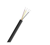 Cables de extensión 5/10/20/30m 26 28AWG 2 3 4 5 6 7 8 9 10 núcleos Cable Revestido PVC Flexible automotriz for Luces Tira Audio Altavoz(4 Core-Black,5m 26 AWG)