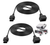 Cables de extensión 7P para Nintendo NES Classic Controller, paquete de 2 cables extensibles de 6 pies para accesorios originales (1985) de Nintendo NES