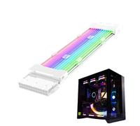 Cables De Extensión De Potencia RGB - Kit De Cable ARGB ATX Con Función De Sincronización | Conjunto De Cable De PSU Para Compilaciones De PC Personalizadas, Computadoras Para Juegos, Modificaciones E