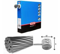 Cables de freno 1x19 hilos de acero inoxidable Ø1,5mm cabeza en T Ø7x6 Elvedes (x50) 3000 mm