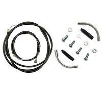 Cables de freno delanteros y traseros para bicicleta BMX MTB, exterior e interior, juego completo de cables de freno para bicicleta (negro juego completo de cables con accesorios de freno V)