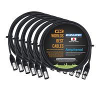 Cables de micr fono Canare L-4E6S Star Quad balanceados macho a hembra de 1,2 m con conectores XLR plateados Amphenol AX3M y AX3F. Fabricados a m