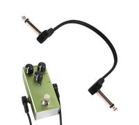- Cables de parche para pedales de guitarra, cable auxiliar de guitarra de 15 cm, cable plano de ángulo recto de 6,35 mm para pedal de efectos, para músicos repetición, curso práctico en