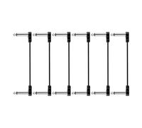 Cables de parches de guitarra de 13 cm, doble blindaje, tono de bajo ruido, flexibles, planos para efectos de pedal, cadena de alivio de tensión, cables de parches de guitarra