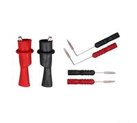 Cables de prueba de accesorios para multímetro con interfaz de 2 mm, sondas penetrantes de 0,4 mm y doble posición para clips ALLIGATOR para diagnósticos de circuito espacial estrecho