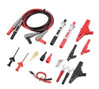 Cables de prueba para multímetro digital electrónico P1300D con clips, puntas de sonda intercambiables, conectores banana de cobre, longitud de cable de 1 m para ingenieros