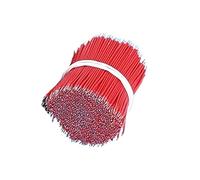 cables de puente, Cable conector de puente estañado 28AWG for placa de pruebas PCB, paquete de 1000, multicolor, 3-12cm(Red,12CM)