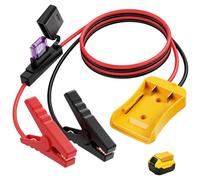 Cables de puente compatibles con baterías Dewalt de 20 V, cables de refuerzo automotriz de 8 AWG de 2 pies con adaptador de cable de puente Dewalt, cables de refuerzo automotriz para arrancar baterías