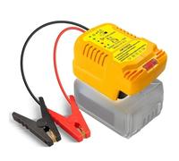 Cables de puente con adaptador para arrancador de coche DeWalt de 20 V, arrancador de coche portátil de 12 V, con kit de arranque de 11 AWG para adaptador de cable de refuerzo automotriz (batería no