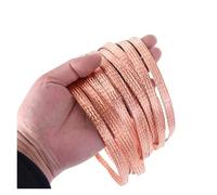 Cables de tierra trenzados de cobre 10 metros de cobre puro estañado tierra desnuda trenzada 1,5-12 mm2 ancho 4-20mm(Copper,10 METERS_12MM WIDTH 6MM2)