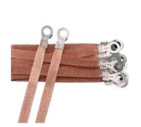 Cables de tierra trenzados de cobre Puentes de cobre estañado for conexiones eléctricas a tierra entre puertas de gabinetes, bandejas de cables y gabinetes(Length 300mm,5PCS_4.0MM2)
