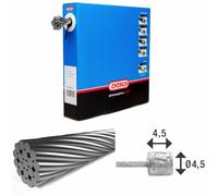 Cables de transmisión 1x19 hilos de inox Ø1,1mm con cabeza N Ø4,5x4 Elvedes (x100) 2250 mm
