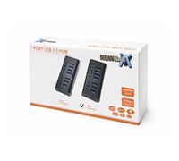 Cables Direct NLUSB3-7PL hub de interfaz USB 3.2 Gen 1 [3.1 Gen 1] Type-A 5000 Mbit/s Negro (CDL 7 Port USB 3.0 Hub + ABS Shell)