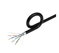 Cables Direct Online Cable FTP blindado CAT5e de 1000 pies para exteriores 24 AWG 350 MHz, cable FTP sólido entierro directo UV (Cat5e, blindado (FTP))