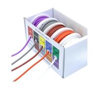 Cables eléctricos Box Packaing Soft Silicone Wire Kit Heat Resistant Stranded Cable 30/28/26/24/22/20/18/17/16AWG Tinned Copper