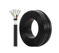 Cables eléctricos, Cable de control de audio blindado UL2547 de 4 núcleos, 18-26 AWG, de cobre estañado trenzado for CCTV(25ft,4C-26AWG)