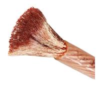 Cables eléctricos, Cable de puesta a tierra cuadrado 25 mm, cable estándar cobre for máquina soldadura por puntos, bobinado secundario, blando(1.5meter)