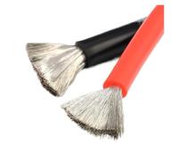 Cables Eléctricos Resistentes Al Calor for Batería De Coche, 1/2 Uds., 1m, 2 Pines, Negro, Rojo, 30, 28, 26, 24, 22, 20, 18, 16, 14, 12, 10, 8 AWG(Black Red 1 m,22AWG)