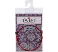 Cables intercambiables ChiaoGoo Twist Lace de 8 pulgadas, color rojo peque o (7508-S)