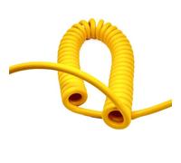Cables multi-núcleo espiral Cable espiral de resorte de 3 núcleos, 17AWG1mm2, estiramiento elástico doméstico frío de PU eléctrico, 1-12m(Stretch 9 Meters)
