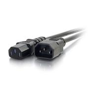 Cables To Go 88502 - Cable alargador de alimentación (1 Metro), Negro