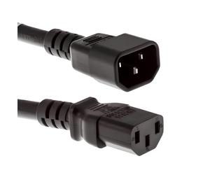 CablesAndKits - Cable de alimentación de 3 pines de 1,83 m - 15 A/250 V 14 AWG - C13 a C14 (IEC-60320-C13 a IEC-60320-C14) - Cable de alimentación resistente para redes y centros de datos