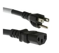 CablesAndKits Cable de alimentación de CA resistente de 2,4 m, cable de alimentación de repuesto de 3 clavijas, 15A/125V, 14AWG, NEMA 5-15P a IEC-60320-C13-3 cable de CA para PC, monitor