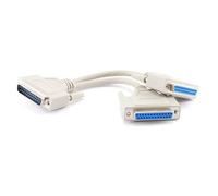 CablesOnline 8 pulgadas DB25 paralelo macho / hembra doble Y-Splitter Cable de impresora (YS-005)