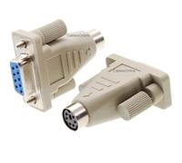 CablesOnline AD-M01-2 - Adaptador de ratón PS/2 MiniDin6 hembra a DB9 Serial hembra, paquete de 2