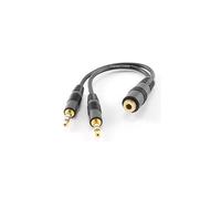 CablesOnline Cable Divisor Estéreo TRRS de 3.5mm Femenino a Doble Macho TRRS, IP-Y03