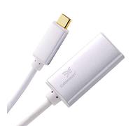 Cablesson USB Tipo C Macho a HDMI Adaptador Hembra con Conchas de Aluminio 0.23M 4K @ 30HzVideo (UHD, 4Kx2K, Thunderbolt 3 Compatible) para Apple MacBook, Samsung S9, S8 a TV/Monitor - Blanco