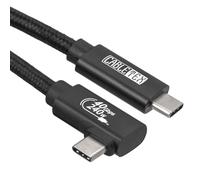 CABLETEX Cable USB 4 en ángulo de 1 m, compatible con pantalla HD de 8 K, transferencia de datos de 40 Gbps, cable de carga USB-C de 240 W, para portátiles tipo C, MacBook Pro M1 y M2, monitor