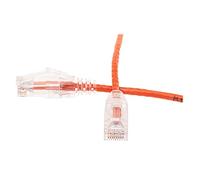 CableWholesale - Cable de conexión Ethernet Cat6 (28 AWG, certificado ETL, conectores RJ45 chapados en oro, sin enganches, sin blindaje, par trenzado (UTP), cable de conexión de red Internet, naranja