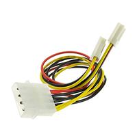 CableWholesale de 4 pines Molex a Floppy Cable y de alimentación, 5.25, macho a doble hembra de 3,5 pulgadas, 8 pulgadas