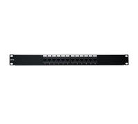 CableWholesale Rackmount 12 Port Cat5e Patch Panel, 12 Port, Horizontal, 110 Type, 568A & 568B Compatible, 1U