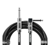 Cableworks de Gator Cases Serie Backline Cable de instrumento recto a ángulo recto de 10 pies (GCWB-INS-10RA)