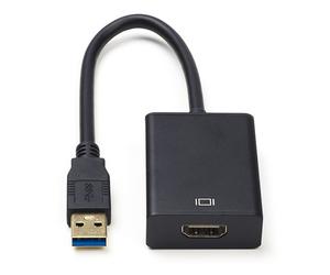 Cablexpert Adaptador USB-A a HDMI negro (0,15 metros)