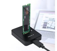 Cablexpert Base sobremesa Docking Station USB Type-C para SSD M.2 SATA y NVMe Negro