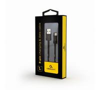 Cablexpert cc-usb2p-amlm-1m cable de conector lightning negro