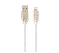 CABLE DE DATOS Y CARGA GEMBIRD 8 PINES DE CAUCHO PREMIUM, 2M, BLANCO