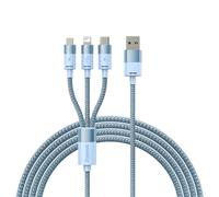 Cablu alimentare si date Baseus StarSpeed 1-for-3, pt. smartphone, USB la Micro-USB + Lightning Iphone + USB Type-C 3.5A, 1.2m,