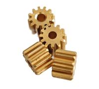 Cabluandry 5 piezas de engranajes de cobre de 14 dientes, módulo 0,5, con orificio interior de 3,17 mm, piñón de motor de 7,95 mm de diámetro y 5 mm de espesor, engranaje cilíndrico plano. Recto