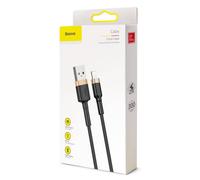Cabo baseus cafule durable nylon braided wire usb/lightning qc3.0 2a 3