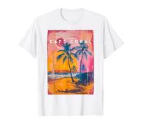 Cabo Coral Florida FL Vacaciones en la playa Palmera Vintage Camiseta