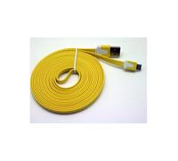 Cabo Dados New Mobile Micro Usb Flat Cable 3M Amarelo